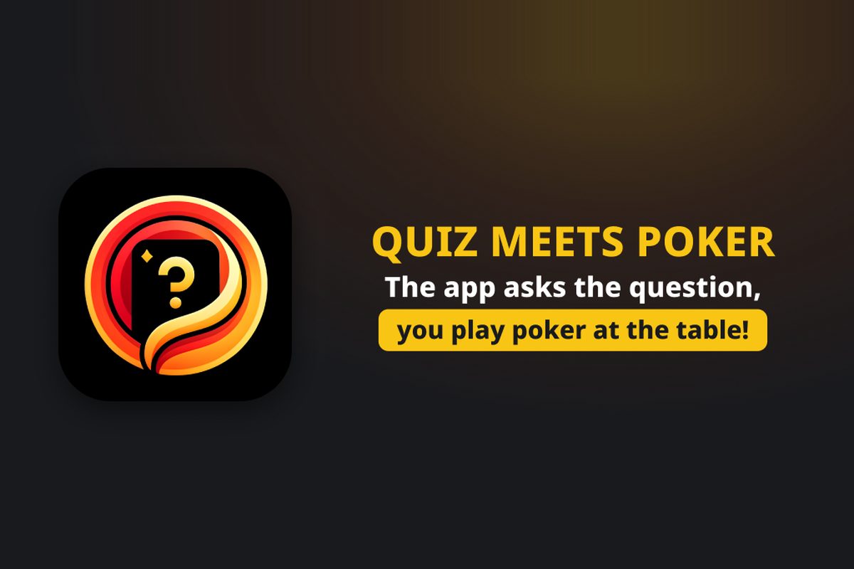 Quizpoker Android app: quiz meets poker, the app asks the question, you play poker at the table